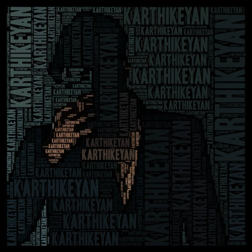 Karthik  word cloud art