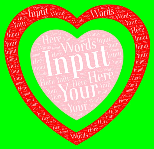 love word cloud art