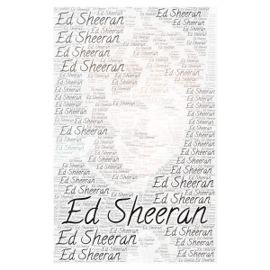 Ed Sheeran word cloud art