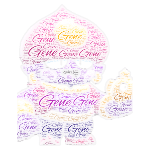 Gene word cloud art
