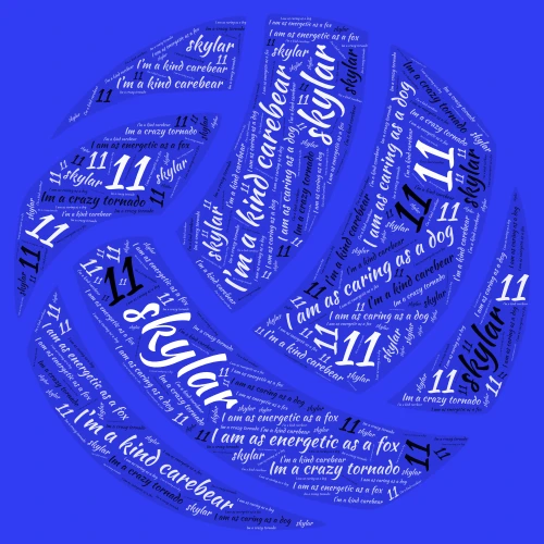 Meaningful name- Skylar Kolm word cloud art