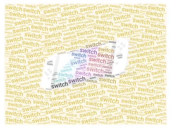 switch word cloud art