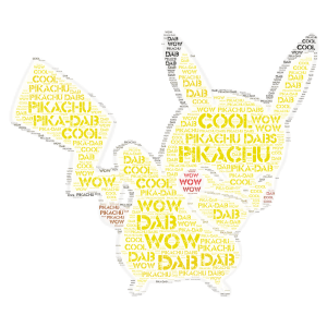 Pika-Dab! word cloud art