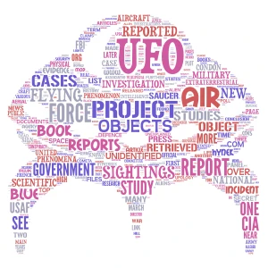  UFO word cloud art