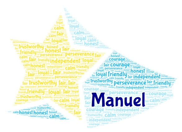 Manuel word cloud art