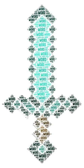 Minecraft word cloud art