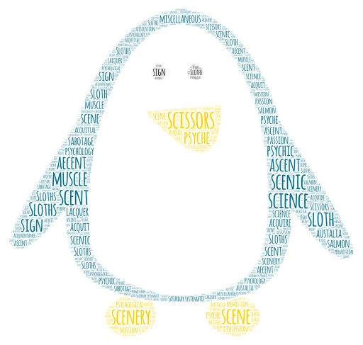 Spelling word cloud art