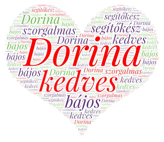 Dorina word cloud art