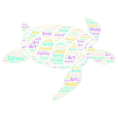 My Hobbies word cloud art