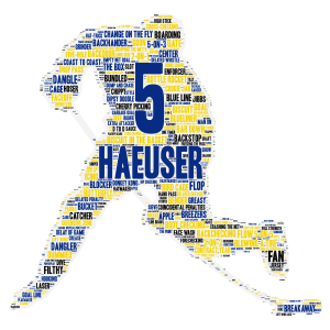 hockey player word cloud art