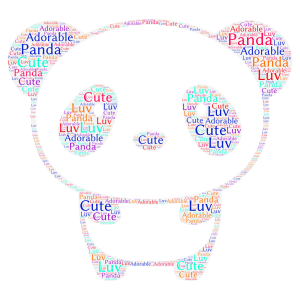 Panda!!!  -Luv if this is cute word cloud art