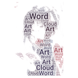 book worm word cloud art