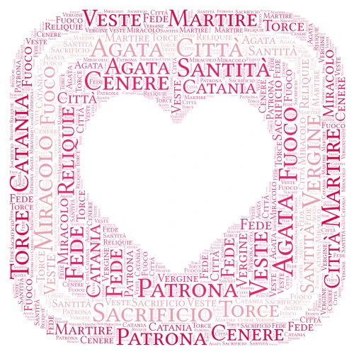 Sant'Agata word cloud art