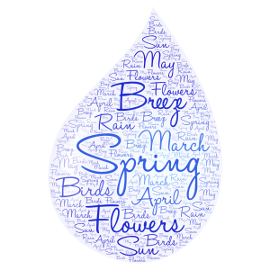 Spring word cloud art