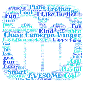 Chase word cloud art