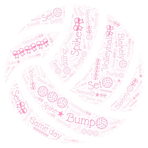 Volleyball  word cloud art