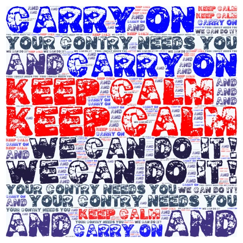 Keep Calm And Carry On word cloud art