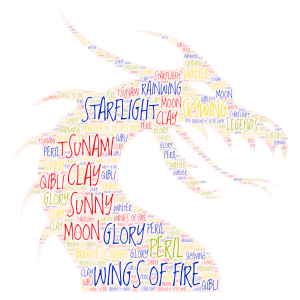 Wings of fire word cloud art