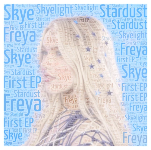 Freya Skye Stardust word cloud art