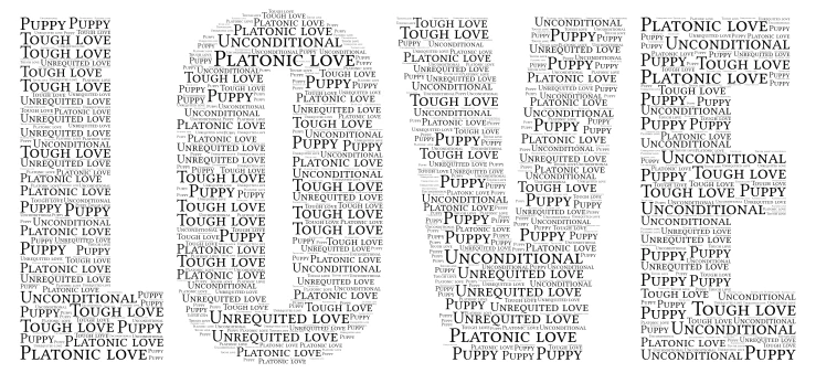 Love word cloud art