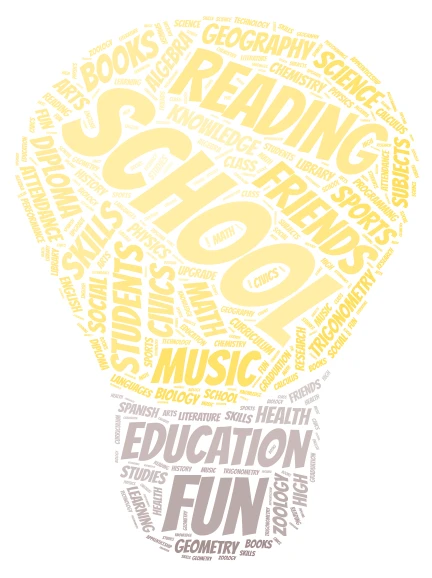 Education lamp word cloud art