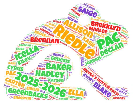 Riedle word cloud art