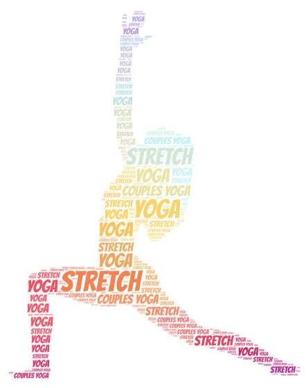 Yoga word cloud art