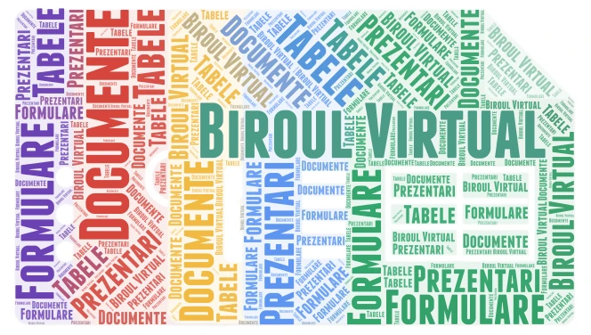 Biroul Virtual word cloud art