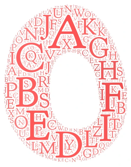 ABCs word cloud art