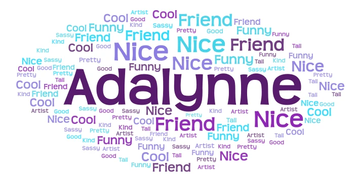 Adalynne word cloud art