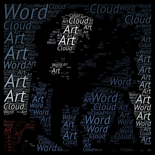 sans word cloud art