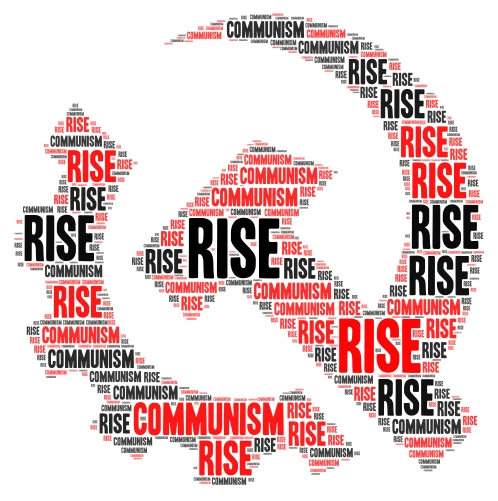 Communism word cloud art