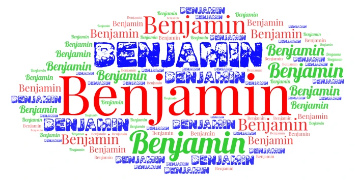 Benjamin word cloud art