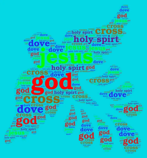 God's love word cloud art