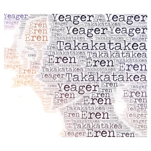 Eren Yeager  word cloud art