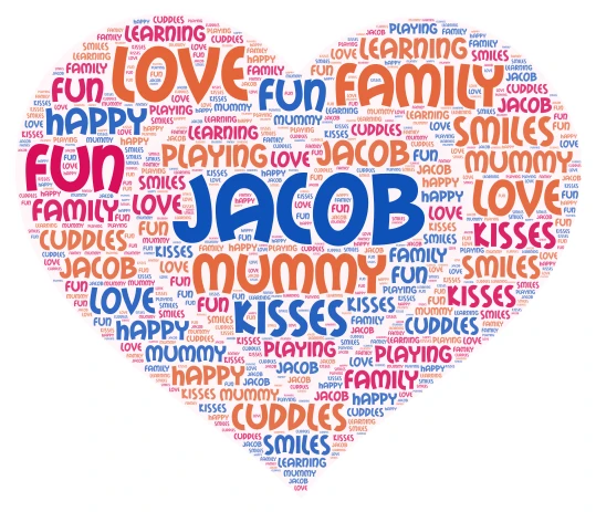 JACOB word cloud art