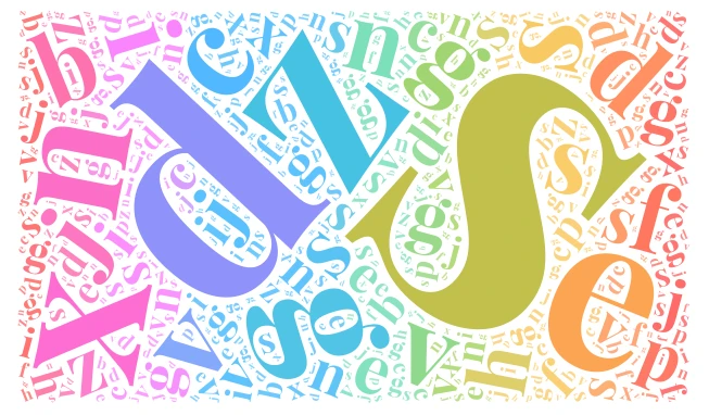 letters word cloud art