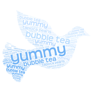 Bubble Tea word cloud art
