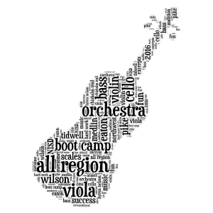 violin word cloud art