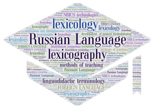 russian language word cloud art