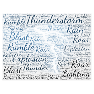 Thunderstorms word cloud art