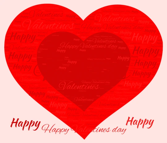 HAPPY VALENTINES DAY word cloud art