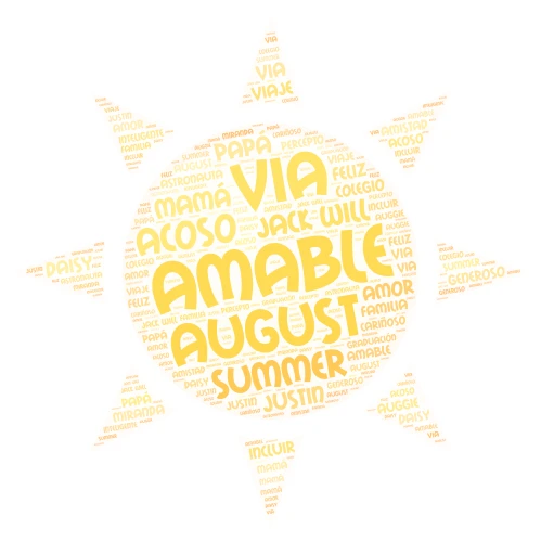 Elijo ser amable word cloud art
