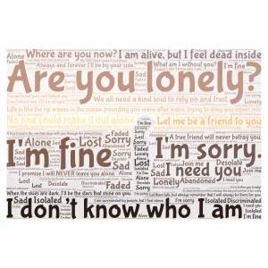 Are you lonely? word cloud art