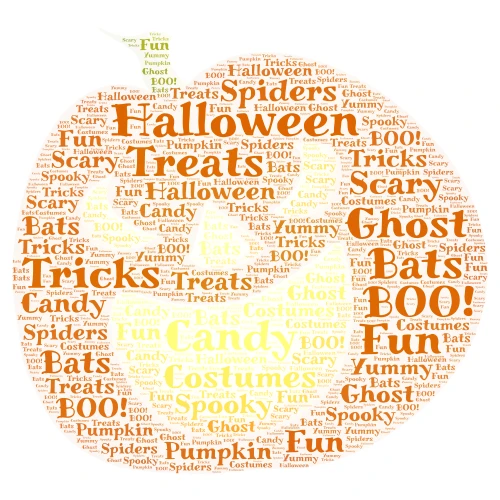 Halloween Word Art ll word cloud art