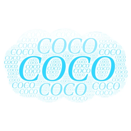 COCO word cloud art