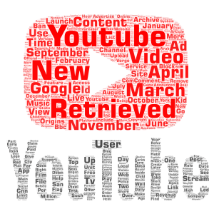 YouTube word cloud art