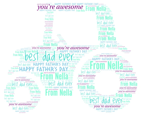 dad word cloud art