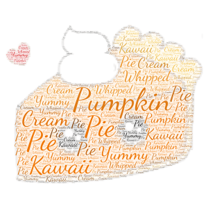 Kawaii Pumpkin Pie word cloud art