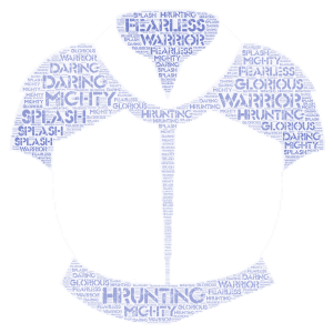 “Beowulf donned then his battle equipments, cared little for life” word cloud art